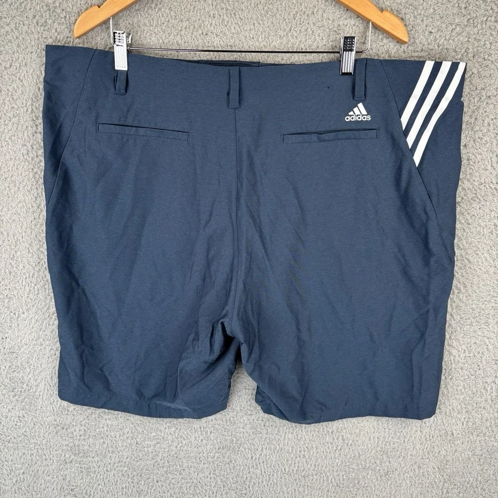 Adidas Ultimate 365 3 Stripe Short Mens Size 42 Navy Golf Casual Pockets Stretch